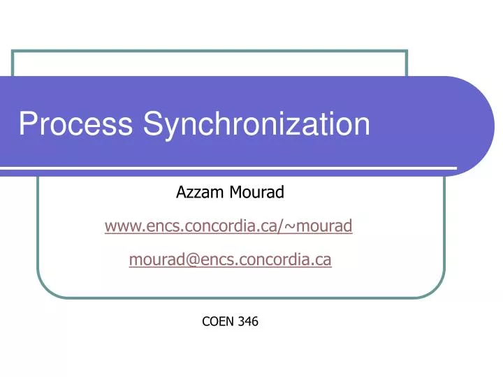 process synchronization