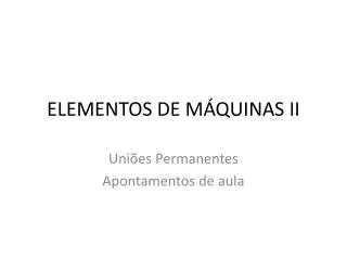 elementos de m quinas ii