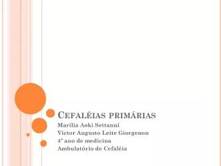 cefal ias prim rias