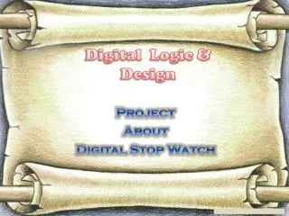 Project About Digital Stop Watch