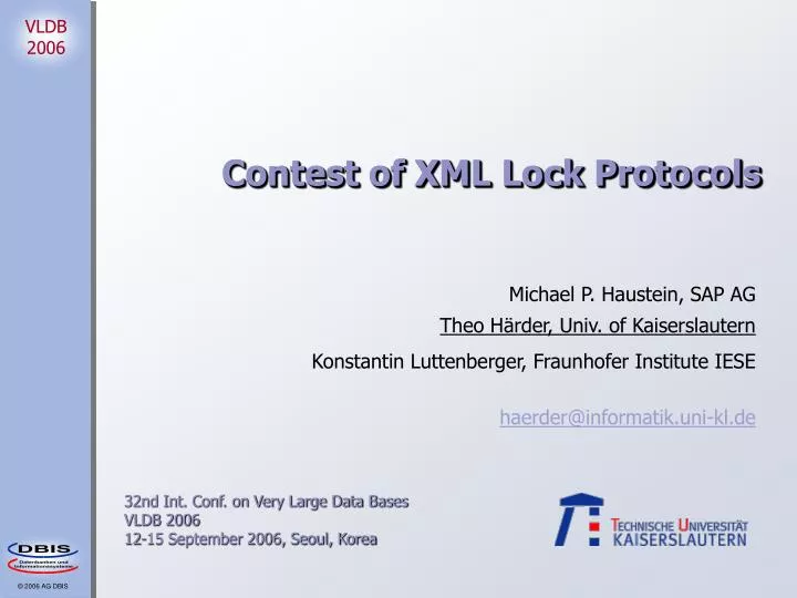 contest of xml lock protocols