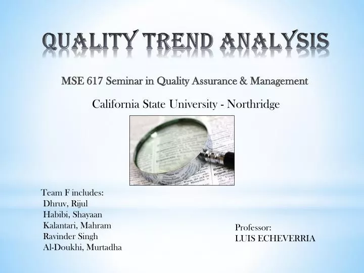 quality trend analysis