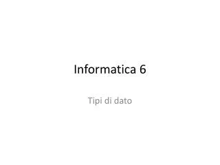 informatica 6