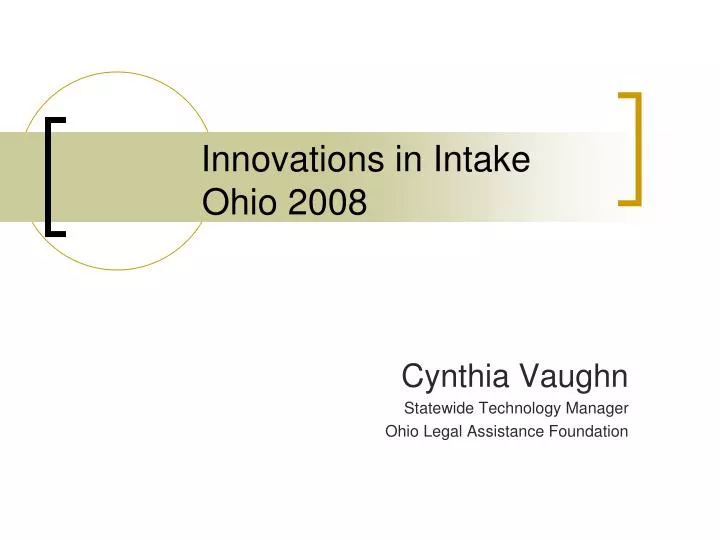 innovations in intake ohio 2008