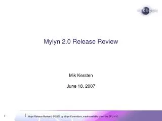 Mylyn 2.0 Release Review
