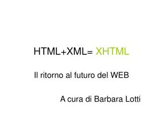 html xml xhtml