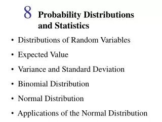 Probability Distributions and Statistics
