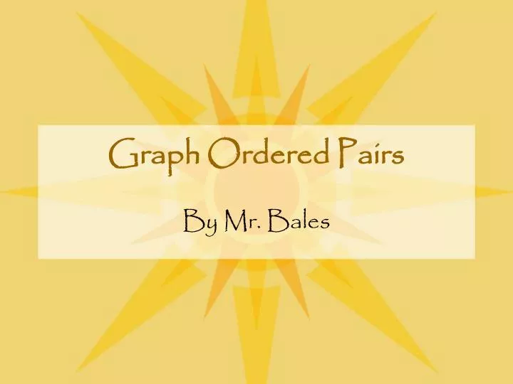 graph ordered pairs