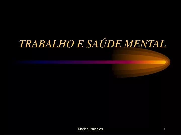 trabalho e sa de mental