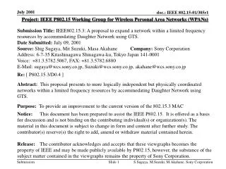 Project: IEEE P802.15 Working Group for Wireless Personal Area Networks (WPANs)