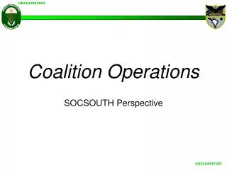 Coalition Operations