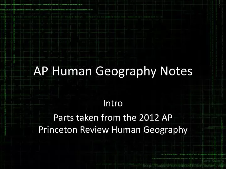 ap human geography notes