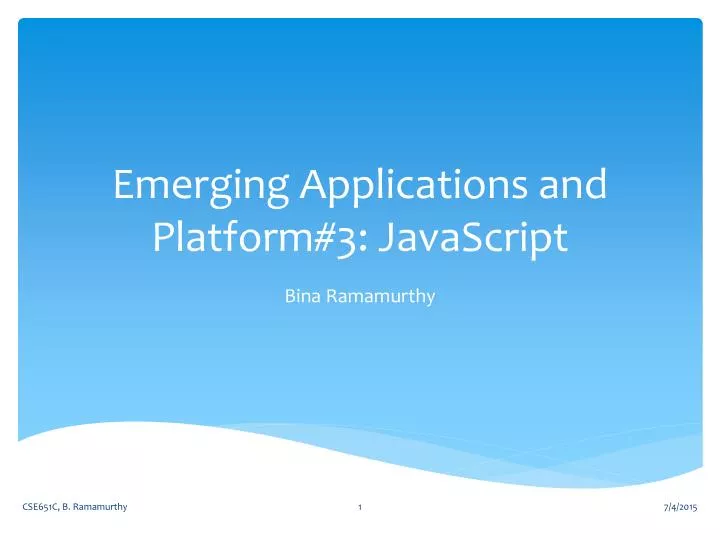 emerging applications and platform 3 javascript