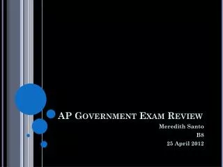 AP Government Exam Review