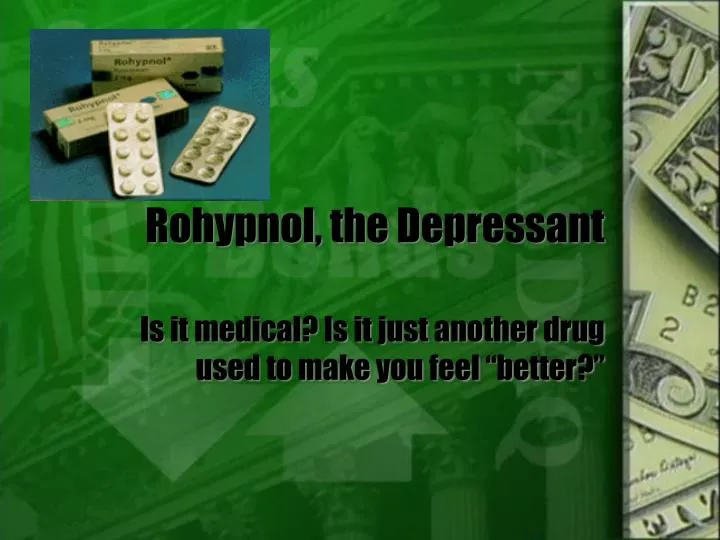 rohypnol the depressant