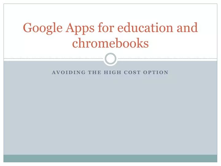 google apps for education and chromebooks