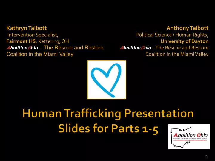 human trafficking presentation slides for parts 1 5