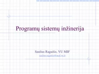 program sistem in inerija