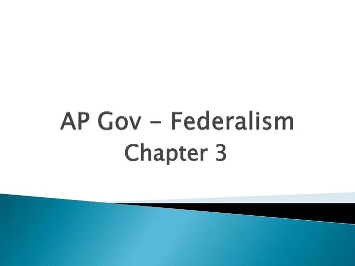 ap gov federalism