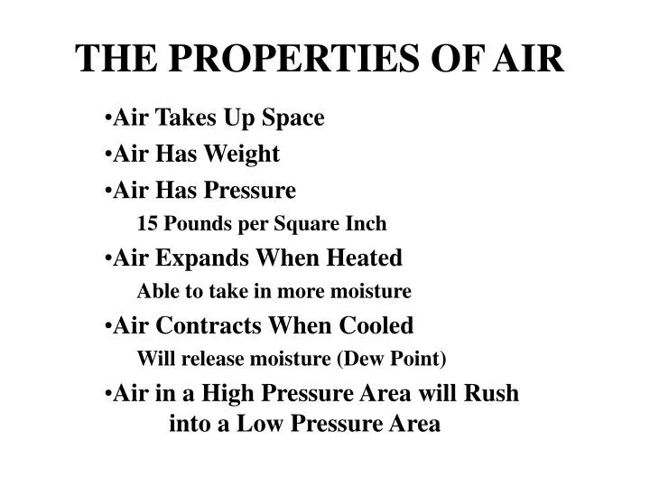 the properties of air