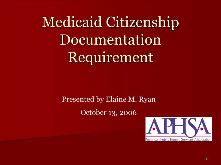 medicaid citizenship documentation requirement