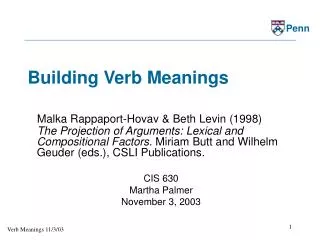 Building Verb Meanings