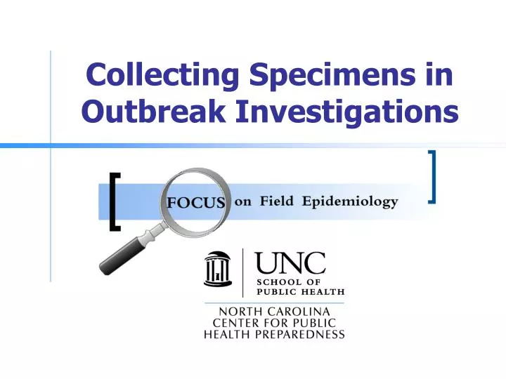 collecting specimens in outbreak investigations