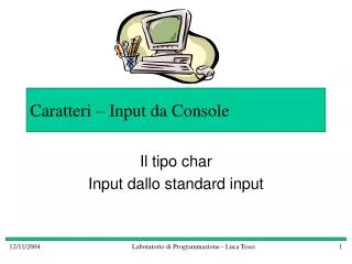 caratteri input da console