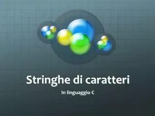 stringhe di caratteri