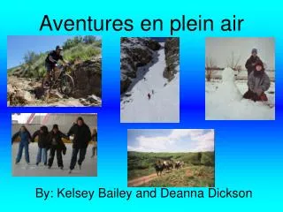 aventures en plein air