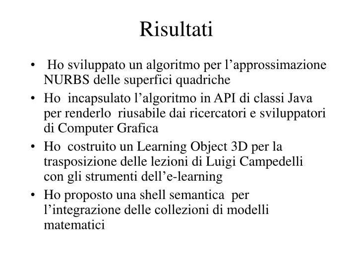 risultati