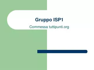 gruppo isp1