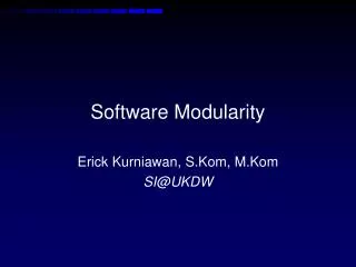 software modularity