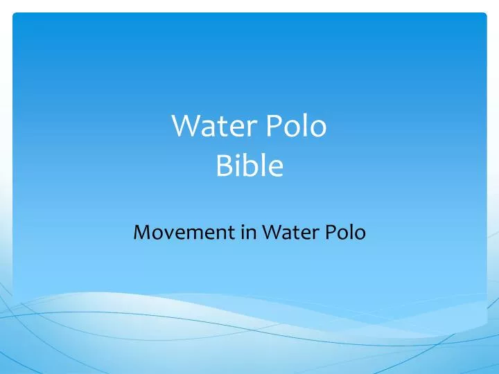 water polo bible