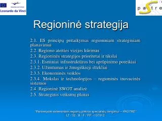 regionin strategija