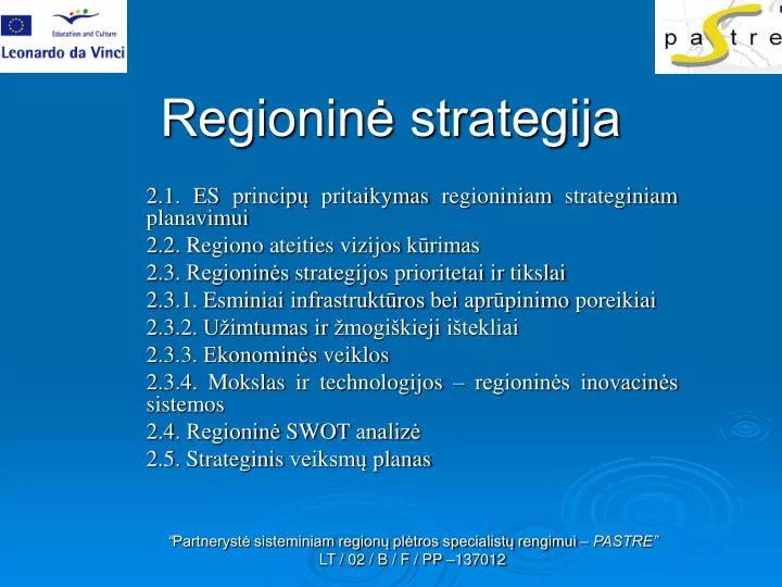 regionin strategija