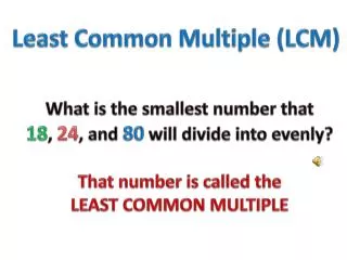 PPT - Least Common Multiple (LCM) PowerPoint Presentation, free ...