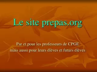 le site prepas org