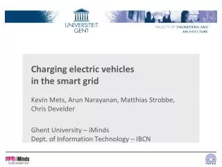 Charging electric vehicles in the smart grid