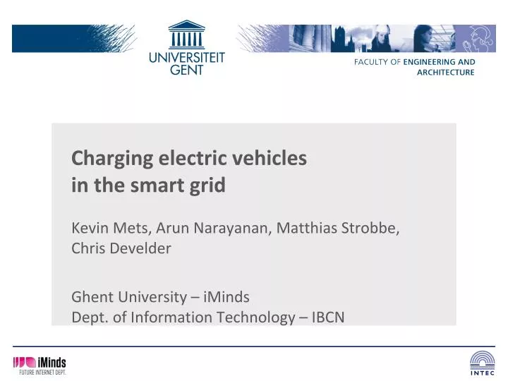 charging electric vehicles in the smart grid