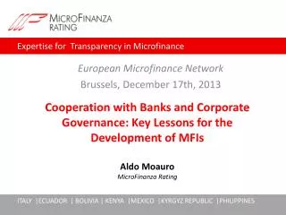 European Microfinance Network Brussels , December 17th, 2013