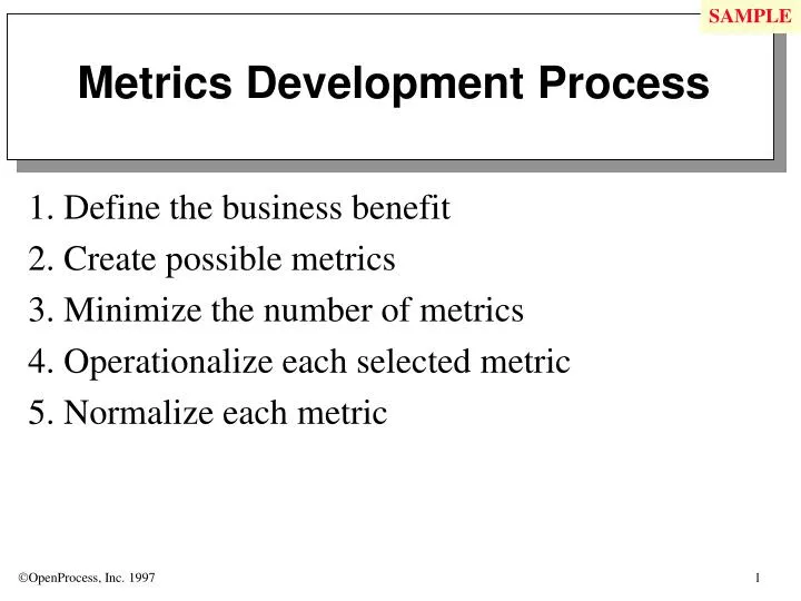 metrics development process