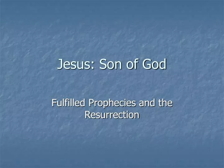 jesus son of god