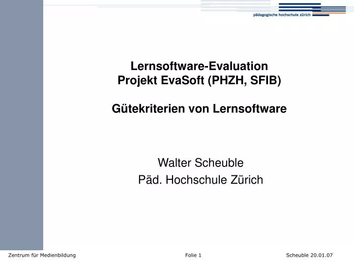 lernsoftware evaluation projekt evasoft phzh sfib g tekriterien von lernsoftware