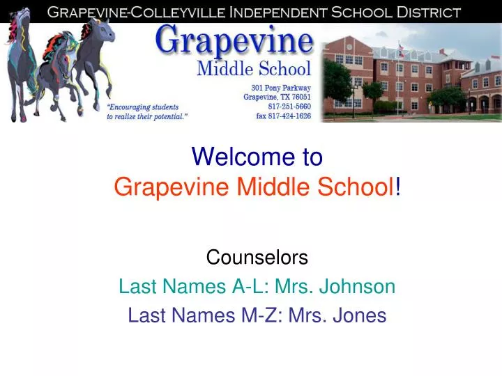 welcome to grapevine middle school