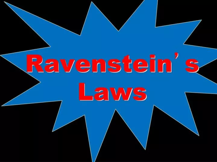 ravenstein s laws