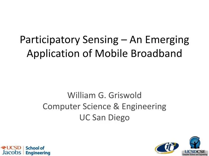 participatory sensing an emerging application of mobile broadband