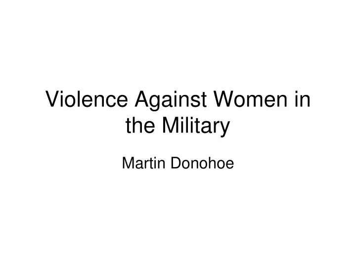 violence against women in the military