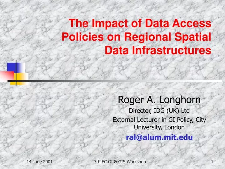 the impact of data access policies on regional spatial data infrastructures