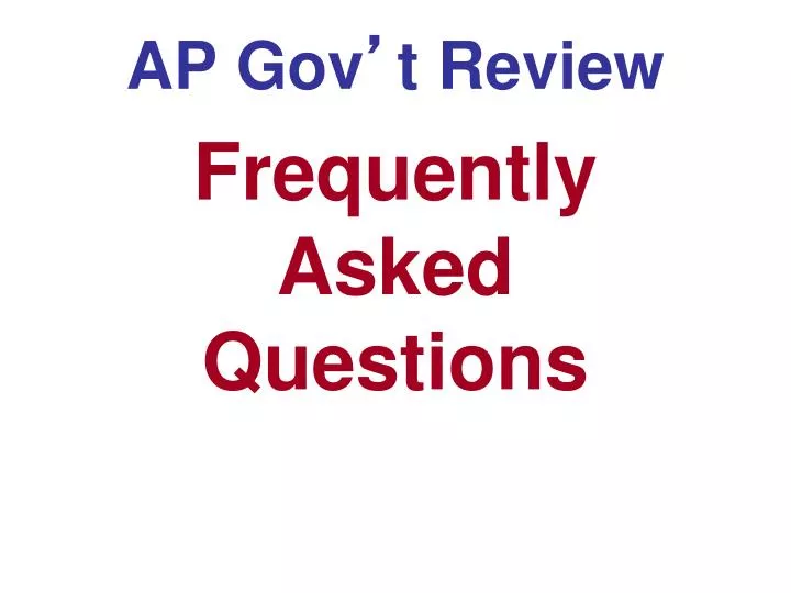 ap gov t review